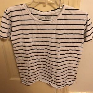 Black and white striped tee